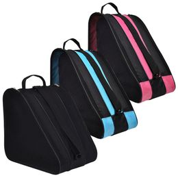Skate Accessories Travel Ice Skating Backpack Kids Breathable Roller Skates Shoes Bag Figure Skating Storage Bag with Sides Mesh Pockets Handbag 231206