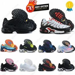 air maxs TN Sneakers Baby Kids shoes Girls and Boys Tennis Triple black Infant Rainbow Athletic Outdoor Children sports shoes size 28-35