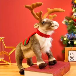Christmas Decorations 1pc 16.54inch Christmas Reindeer Cute Plush Toy Very Suitable For Home Decoration Shopping Malls els Sofas 231207