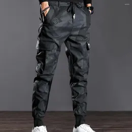 Men's Pants Men Cool Camouflage Printed Ankle Tied Trousers For Working Sweatpants Cargo