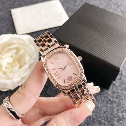 Designer Women's Watch 38mm Stainless Steel watch strap with sapphire mirror two-pin timing quartz movement Set square Ladies Wrist Watches G131