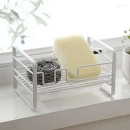 Kitchen Storage Sink Shelf Soap Sponge Drain Rack Organiser Caddy With Pan Wall Mounted Stainless Steel Holder Dropship