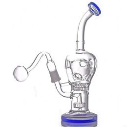 6.0inchs Thick Glass Water Bongs Recycler Oil Rigs Hookahs Smoke Glass Pipe Unique Bong Percolator With 14mm banger