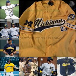 Michigan Baseball stitched Jersey Joey Velazquez Brock Leitgeb Collin Priest Jackson Muir Keegan O'Hearn Jack Counsell Eamon Horwedel Zach Slayden