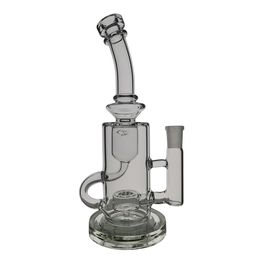 High Grade Straight Bong With Philtre Element Hookahs Glass Bong Recycler Smoking Water Pipe Dab Rig 23cm Height with 14mm Joint