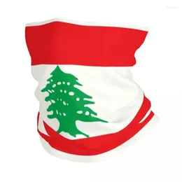 Bandanas Lebanon Lebanese Flag Beirut Winter Headband Neck Warmer Men Women Ski Camping Tube Scarf Face Bandana Gaiter