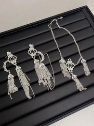 Dangle Earrings Star Hmong Miao Women Necklace Chinese Style Long Tassel Fashion Retro Exaggeration Girl Handmade Jewellery Set