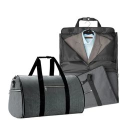 Duffel Bags Convertible Garment Bag with Shoulder Strap Carry on Duffel Bag for Men Women 2 in 1 Hanging Suitcase Suit Travel Bags 231207