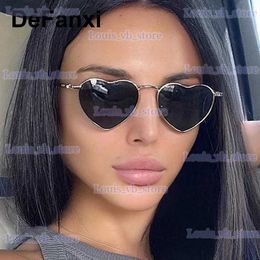 Sunglasses Luxury Brand Metal Hearts Sunglasses Women 2022 Fashion Polarised Love Heart Shaped Sun Glasses Party Goggles Anti Glare Driving T231207