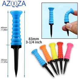Golf Tees 5Pcs/Pack Elastic Rubber Golf Tees Plastic Holder 8M Supplies For Driver Durable Accessories 231207