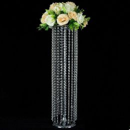 Party Decoration Sale By Bk Elegant Crystal Table Top Chandelier Flower Stand Centre Pieces Round Metal Rack Props Column Decor Drop D Dhiys