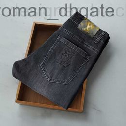 Men's Jeans designer jeans Designer Autumn Trendy Brand Korean Edition Small Feet Pants Slim Fit Thick Embroidered Long VW2E RH5U