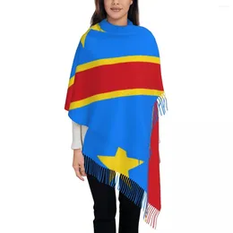 Scarves Flag Of Congo Shawl Wrap Womens Winter Warm Long Soft Scarf Democratic Pashminas