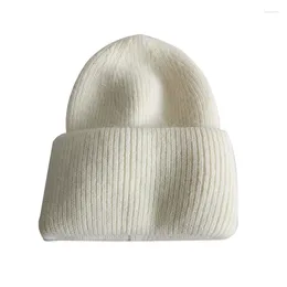 Berets Winter Knitted Caps Women Hats Solid Color Fashion Designer For Mens Boys Girls Unisex Style Keep Warm Wearing