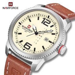 Armbanduhren NAVIFORCE Herrenuhren Lässige Sport-Tages- und Datumsanzeige Quarz-Armbanduhr Große Zifferblattuhr mit Leuchtzeigern Relogio Masculino 231206