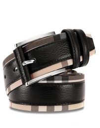 New Luxury Genuine Leather Belt for Men and Women Fashion Pin Buckle Plaid High Quality Cowhide Designer4699146