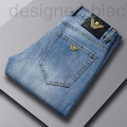 Men's Jeans designer jeans Autumn trendy jeans, men's slim fit leggings, elastic washed casual European goods, light luxury high-end brand long pants NC79