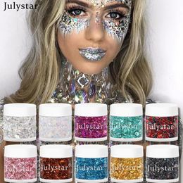 Eye Shadow Eyeshadow Glitter Gel Cream Nail Hair Body Face Glitter Gel Art Flash Heart Loose Sequins Cream Festival Party Decoration 231206