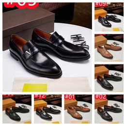 40 Style New Luxury Men's Shoes Mens Designer Dress Leather Shoes Mens Business Formal Wedding Party Shoes Large Size 38-46