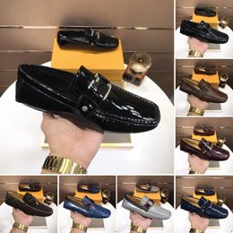 10model Designer Men Leather Crocodile Grain Style Loafers High Quality Business Casual Shoes Handmade Men Leather Moccasins 38-46