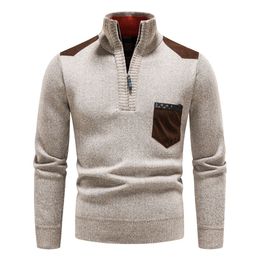 Designer Sweater Men Winter New Top Standing Neck Thickened Sweater Pullover Knitwear Plus Size Men's 199