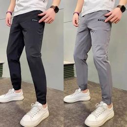 Men's Pants Fashion Drawstring Multi Pocket Casual Printing Autograph Loose Sports Overalls