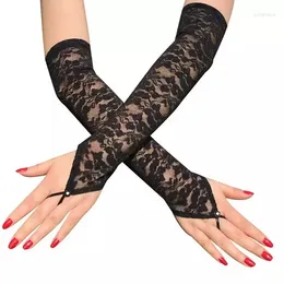 Knee Pads Long Wedding Gloves Fashionable And Sexy In Europe America Bright Diamond Hook Finger Clothing Accessories