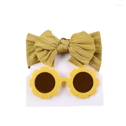 Hair Accessories High-quality Nylon Hairband Comfortable To Wear Summer Adorable Bow Headband Cute Durable Sunglasses Set