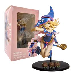 Action Toy Figures 25cm YuGiOh! Duel Monsters Anime Figure #1596 Dark Magician Girl Crib Action Figure Adult Collectible Model Doll Toys Gifts 231207