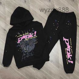 Men's Hoodie Sweatshirt Black Brown Spider Real Photo Tracksuit Web Pullovers Sp5der 555555 Sweatpants Set Designer Boy Girl Kith Hoodies 6JYZ