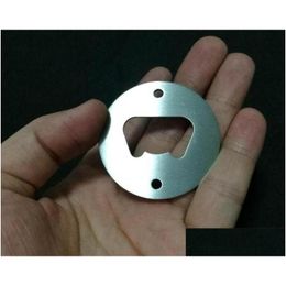 Openers Stainless Steel Bottle Opener Part With Countersunk Holes Round Or Custom Shaped Metal Strong Polished Insert Parts Drop Deliv Dh39I