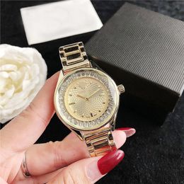 Designer Women's Watch 38mm Stainless Steel watch strap with sapphire mirror two-pin timing quartz movement Set with diamonds Ladies Wrist Watches G131