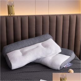 Pillow Reverse Traction Helps Sleep Core Mtifunctional Neck Protection Knitted Cotton Drop Delivery Home Garden Textiles Bedding Supp Ottav