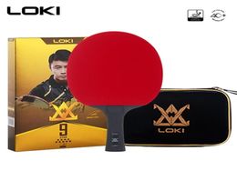 LOKI 9 Star High Sticky Table Tennis Racket Carbon Blade PingPong Bat Competition Ping Pong Paddle for Fast Attack and Arc 2201057764676