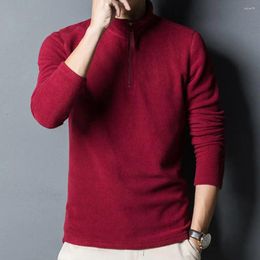 Men's Hoodies Skin-touch Zipper Neckline Autumn Winter Double Sided Fleece Pullover Sweatshirt Streetwear