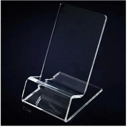 Universal General Clear Transparent Acrylic Mount Holder Display Stand Shown for iphone Samsung Cellphone Mobile Phone