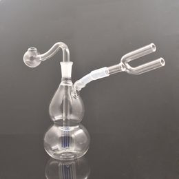 wholesale Snuff glass Oil Burner Bong Thick matrixsmoking Water Pipes with Glass Oil Burner Pipe and Silicone Straw Tube cheaepst