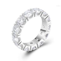 Custom Moissanite Ring Round Cut Diamond Women Luxury Wedding Rings 10k 14k 18k Gold Silver Fashion Jewellery