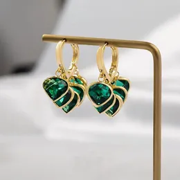 Dangle Earrings Trendy Korea Design Fashion Jewelry Green Tassel Pendant Elegant Women Party Accessories