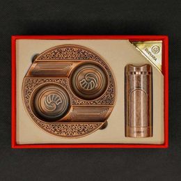 GUEVARA Cigar Lighter Ashtray Set Retro Style Portable Custom Business Gift Box for Man