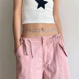 Belts Kawaii Star Harajuku Chain Belt Women Grunge 90s Indie Aesthetic Female Waist Chains Korean Fashion Y2k Accessories