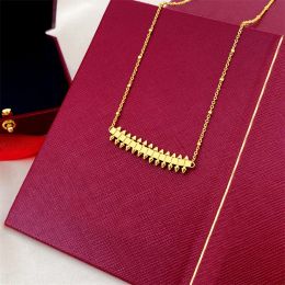 gold chain women necklace love Jewellery stainless steel luxury Pendant diamond silver chains not allergic classic double ring designer neckla