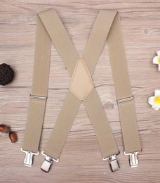 130cm Plus size Suspenders For Heavy duty Men Pants With 4 Strong Clips 5cm Wide Braces With XBack Trousers Man Braces Strap T2007123732