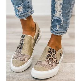 Dress Shoes Ladies PU Canvas Flat Sneakers Color Block Luxury Designer Casual Slope Heel Beach Office Party Fall 231207