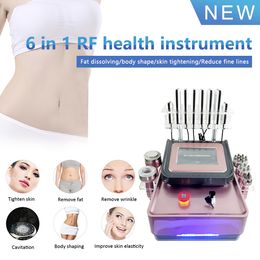 2024 Newest 6 in 1 Cavitation 40K High Frequency Fat Blasting Body Curve Shaping with RF Lipolaser Lymphatic Detox Skin Tightening Scraping Equipment