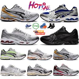 Designer Gel Kayano14 Scarpe da ginnastica da corsa Uomo Donna Scarpe da ginnastica casual retrò Pelle Nero Verde Grigio ossidiana Crema Bianco Argento Scarpe sportive basse da ginnastica