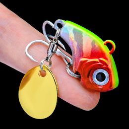 New Baits Lures 5g 10g 14g Metal Mini VIB Spoon Spin Sequin Lure Tackle Pin Hard Bait Crankbait Vibration Spinner Sinking Fishing Jerkbait