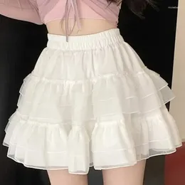 Skirts Sutimine Ball Gown For Women Lace Princess Lolita Style Summer Tiered Girls Mini Romantic Korean Fashion Aesthetic Faldas