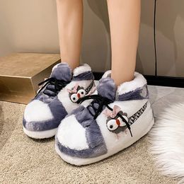Sandals Unisex Winter Warm Home Slippers Cotton Slipper Cute Sneakers House Floor Shoe Size 3642 231206