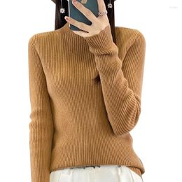 Women's Sweaters Women Pullover Wool Sweater 2023 Turtleneck Elasticity Female Warm Soft Basic Jumper Solid Slim Pull Femme Girl Clot